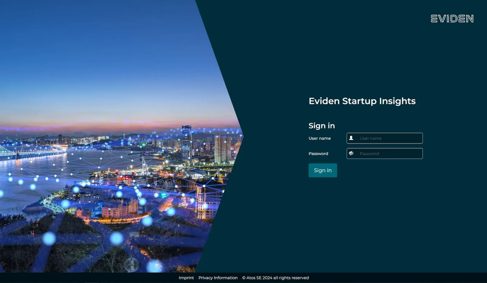 Web application UI – Startup Insights Projekt bei Atos